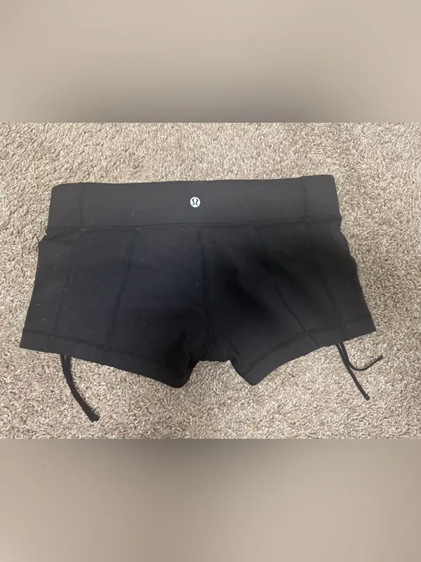 Lululemon Black Short Shorts with Side Drawstrings - Image 5
