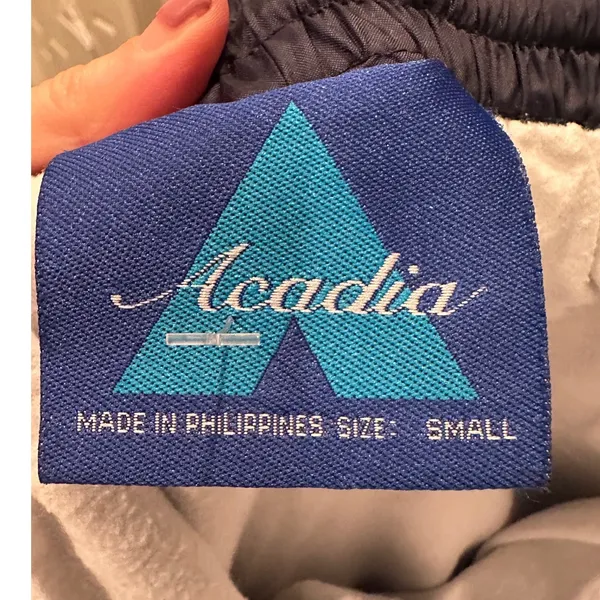 Acadia Womens Vintage Navy Blue Nylon Track Hiking Pants Small‎ Gorpcore - Image 3