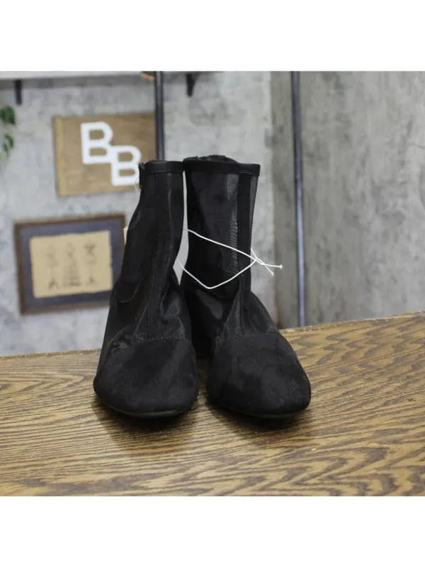 A New Day Womens Celaena Boots Mesh Block Heel 94568458 Black 8M - Image 3