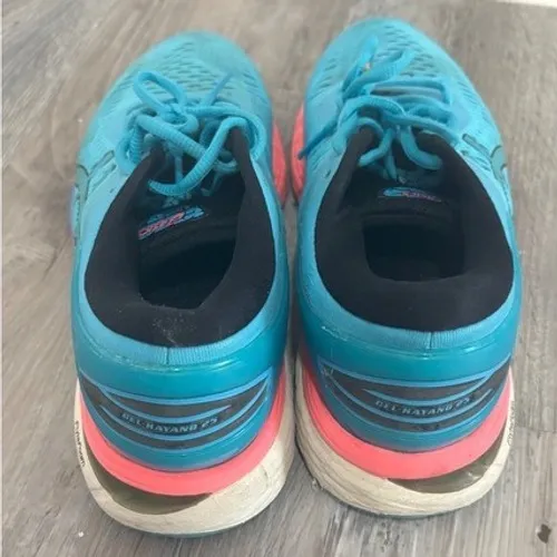 Asics Gel Kayano 25 Womens Running Shoes Blue‎ Pink Size 7.5 - Image 4
