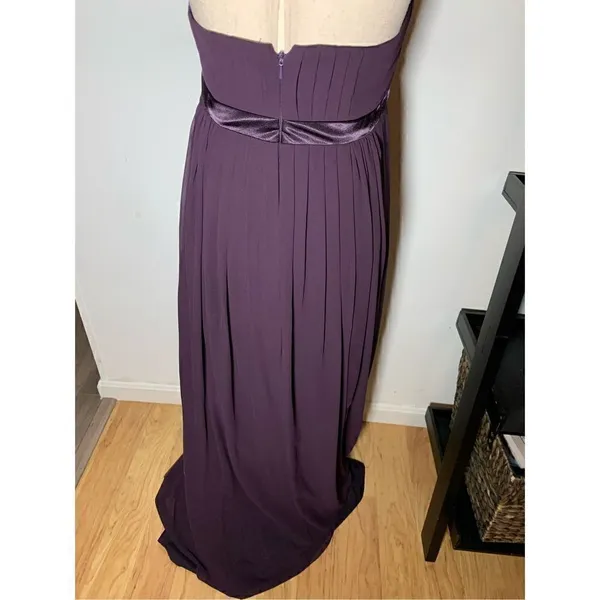 Bill levkoff purple long dress size 8 wedding bridesmaid - Image 3