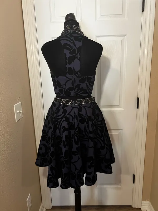 Blue homecoming dress with Rhinestones - Image 3