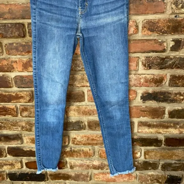 Aeropostale Abercrombie Denim Raw Hem Skinny Jeans Women's Size 0 - Image 3