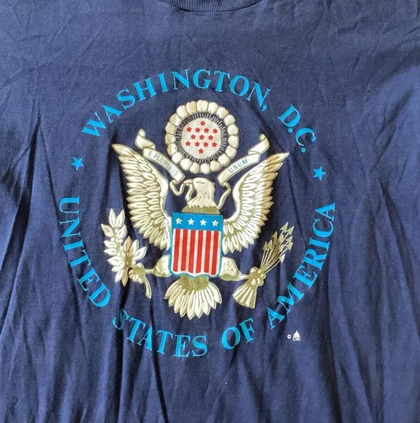 Vintage 80s Washington DC Tee Blue Size L - Image 2