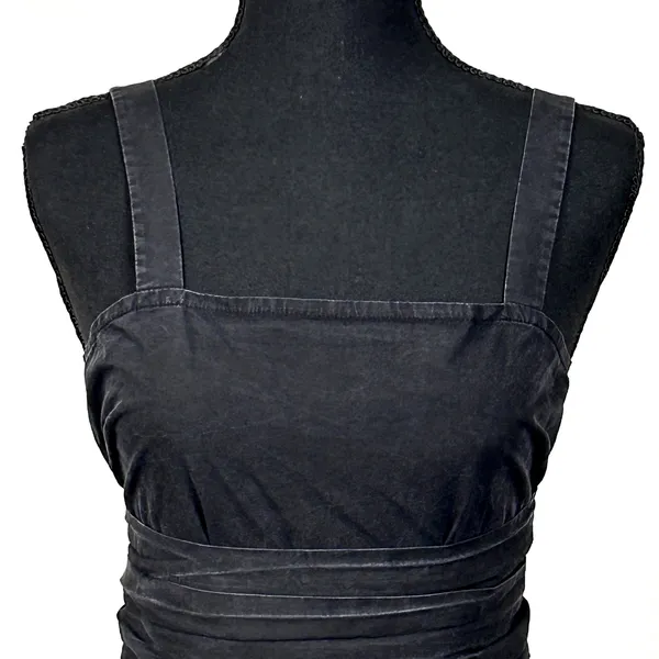 Mare Mare x Anthropologie Black Peplum Cami Top Womens XS Wrap Waist‎ Faded Y2K - Image 12