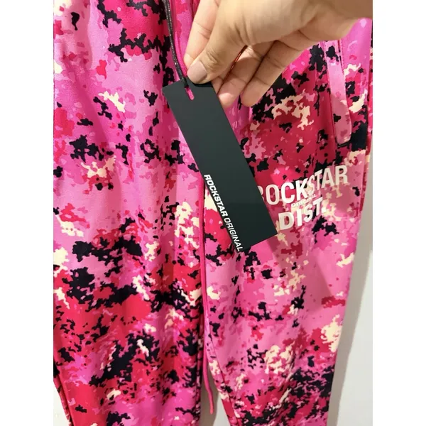 Rockstar Original Juliana Pink Digital Camo‎ Super Stacked Track Pant Sz M R - Image 6