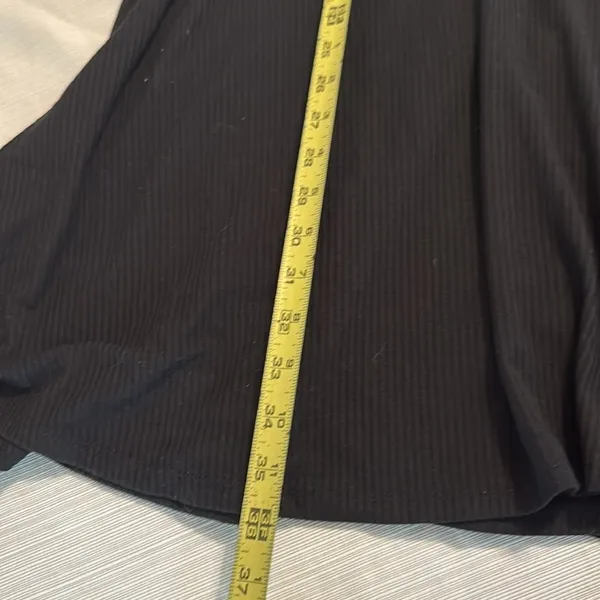 Maurices Charcoal Pinstripe‎ Long Sleeve Wrap V-Neck Ribbed Knit Dress Large NWT - Image 3