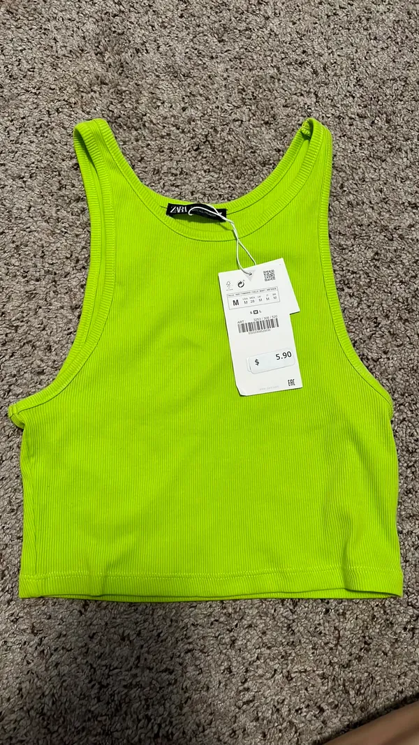 Zara Ribbed Crop Top - Image 3
