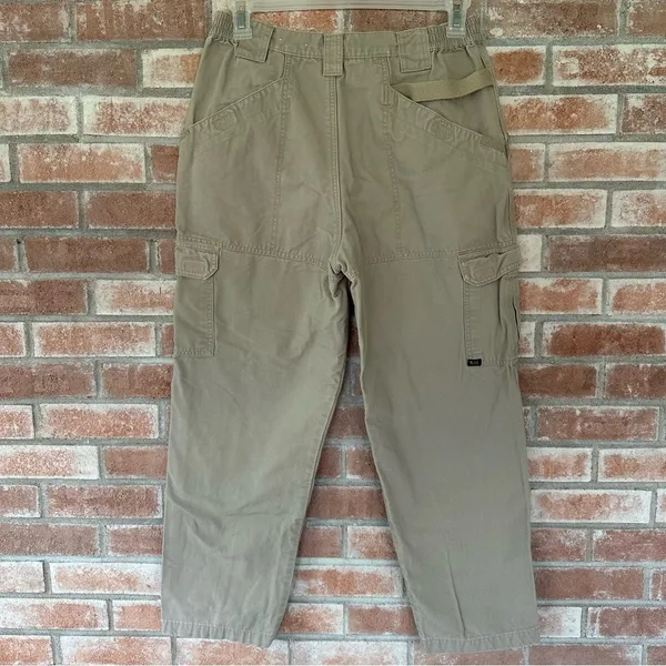 5.11 Tactical Cotton Utility Straight Pants Canvas Khaki Womens 14 Cargo Uniform - Image 5