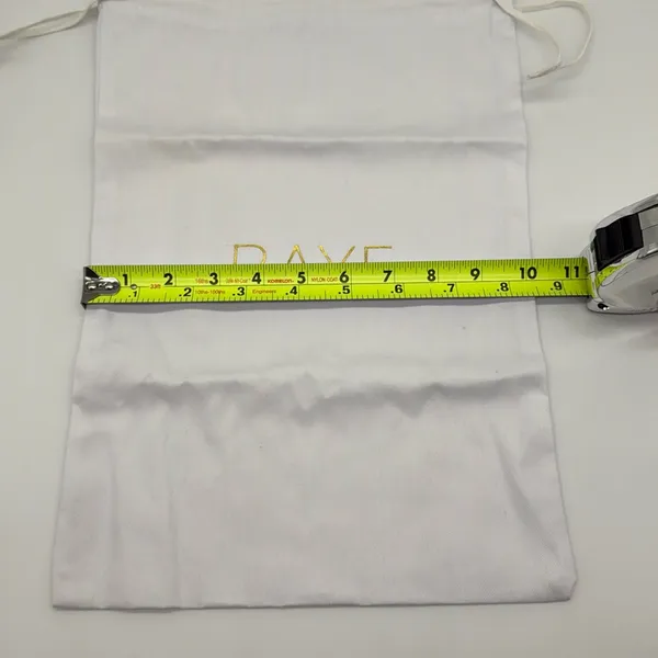 Raye White Drawstring Dust Bag - Image 4