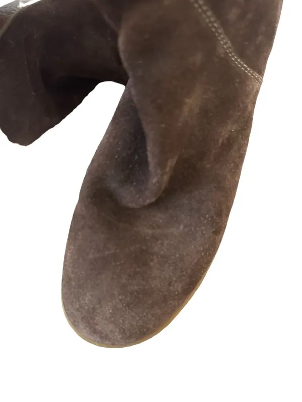 MICHAEL KORS Brown Suede Platform Lace up Boots Size 7.5 - Image 5