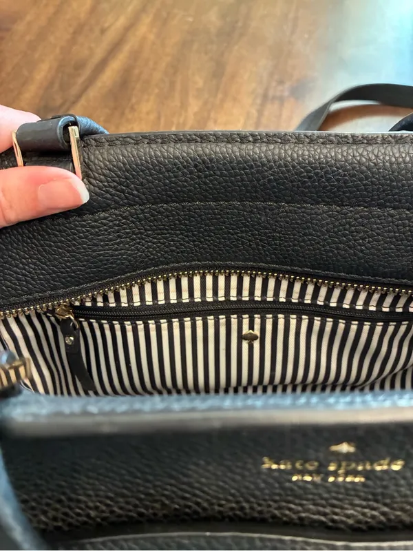 Kate Spade Black Satchel Bag Purse Orchard Street Dillon Tassel Crossbody - Image 8