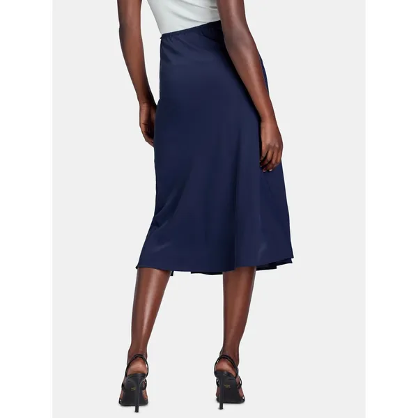 Time and Tru Womens Midi Slip Skirt Dark Navy Size L (12-14) - Image 2