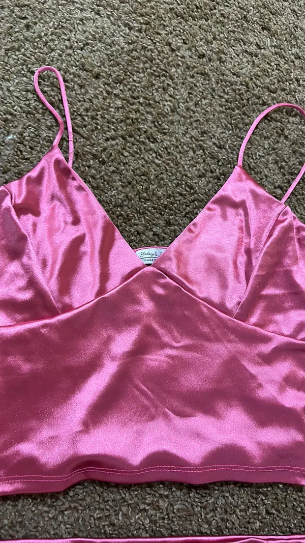 Haley & Jane Pink Silk Set - Image 2