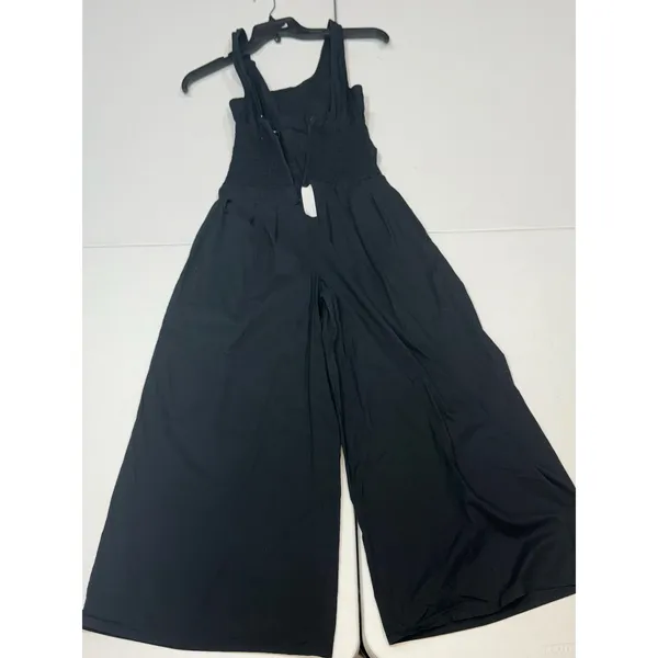WEWOREWHAT Pleated Scoop Neck black Jumpsuit size 6 - Image 5