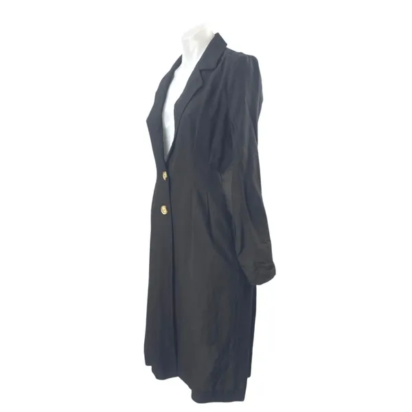 ASTR The Label Reed Black Linen Long Sleeve Midi Pencil Sheath Blazer Dress XS - Image 2