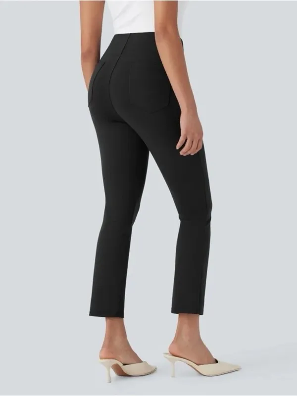 NWT Halara Flex™ High Waisted Pocket Tapered Cropped Work Pants in Black Size XL - Image 2