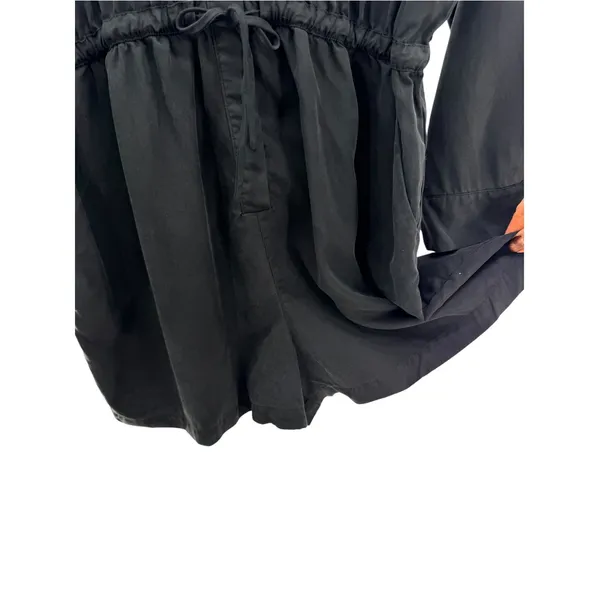 The Normal Brand Sueded Costa Romper S Black Lyocell Utility Drawstring Pocket M - Image 4