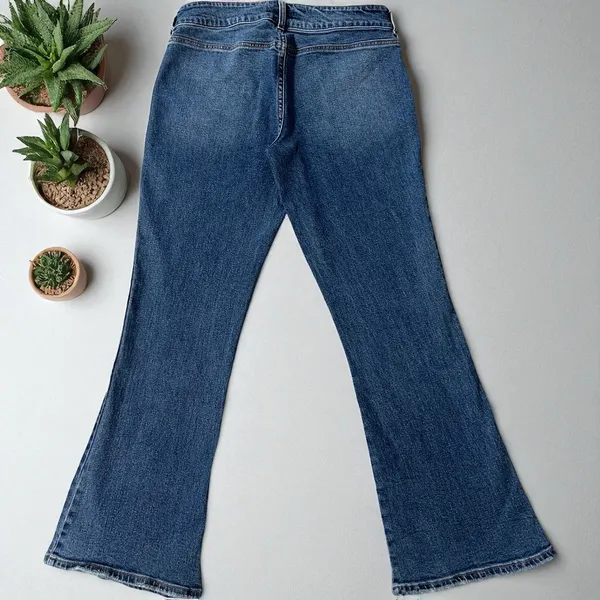 RSQ Denim‎ Flare Jeans Size 30 Low Rise Pockets Dark Wash Blue Womens - Image 2