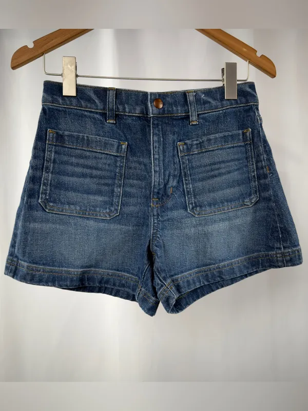 Madewell The Denim Emmett Short: Patch Pocket Edition in Blue Size‎ 26 - Image 5