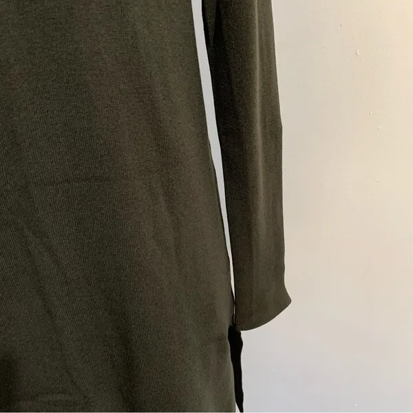 LOFT Women Green Ribbed V Neck Cardigan size M - Image 9