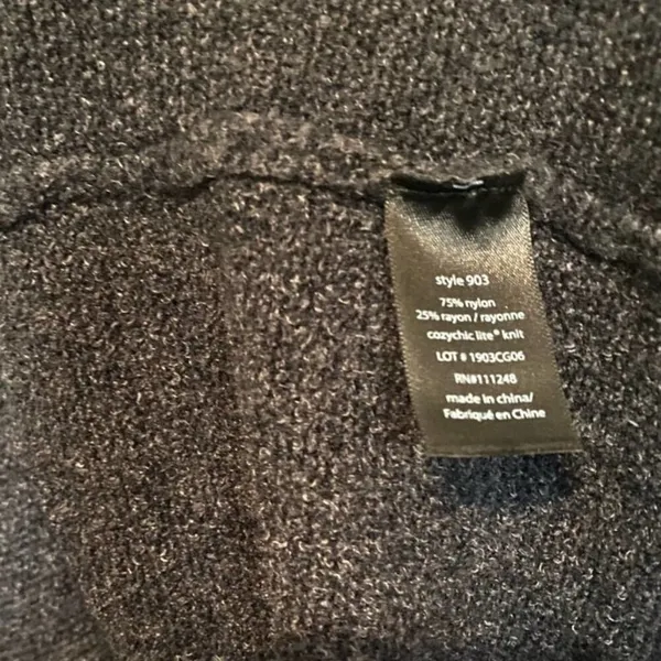 Barefoot Dreams Gray‎ / Black Cardigan Small/ Medium - Image 8