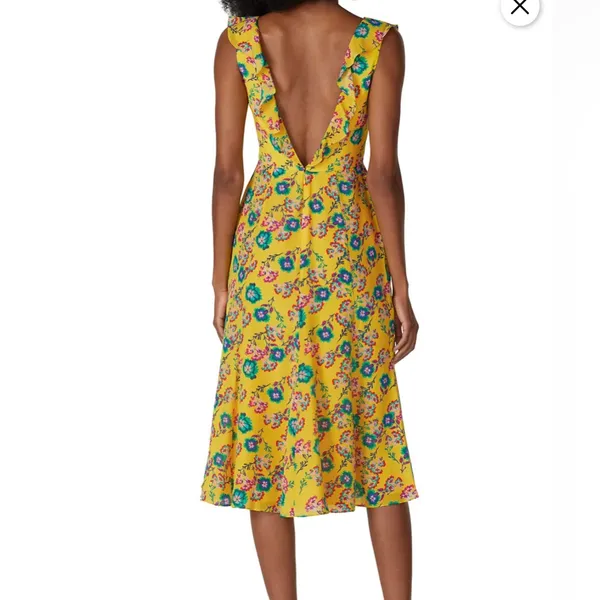 GORGEOUS Saloni Holly Midi Dress 100% silk EUC US4 🥰 - Image 2