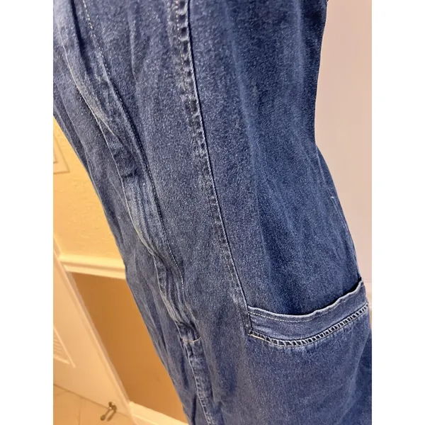 Vintage Y2K St. John’s‎ Bay Denim Jumper Dress Western Farmcore Normcore Women L - Image 7