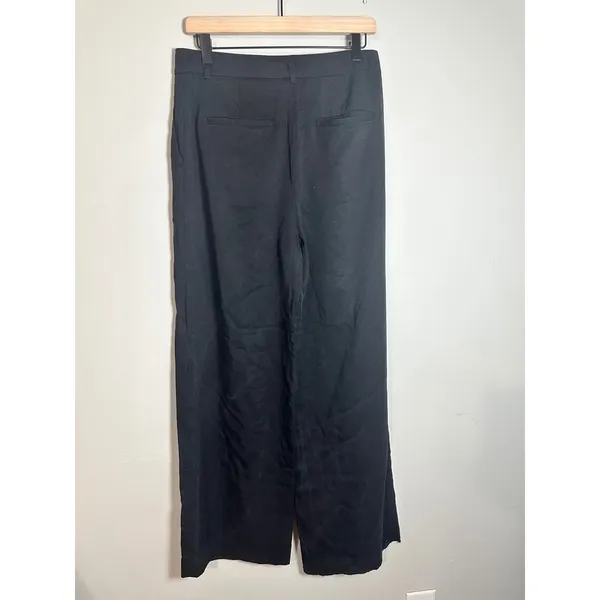 Oak + Fort Black Pleated Wide Leg Tencel Trousers Pants PT-13603-W‎ Mens 10 - Image 3