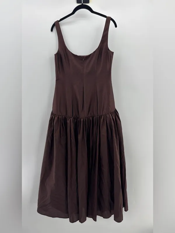 Hutch Ridge Drop Waist Maxi Dress in Chocolate - Image 7