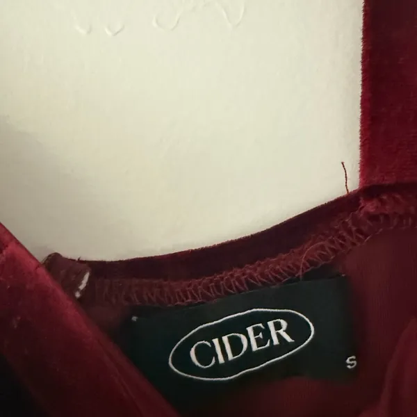 Valentine Cider Deep Red Velvet Woman’s Dress - Image 5