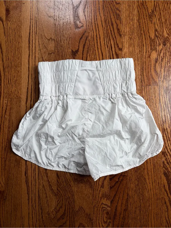 FP Movement The Way Home Run Shorts White High Rise – Size Small Running - Image 5