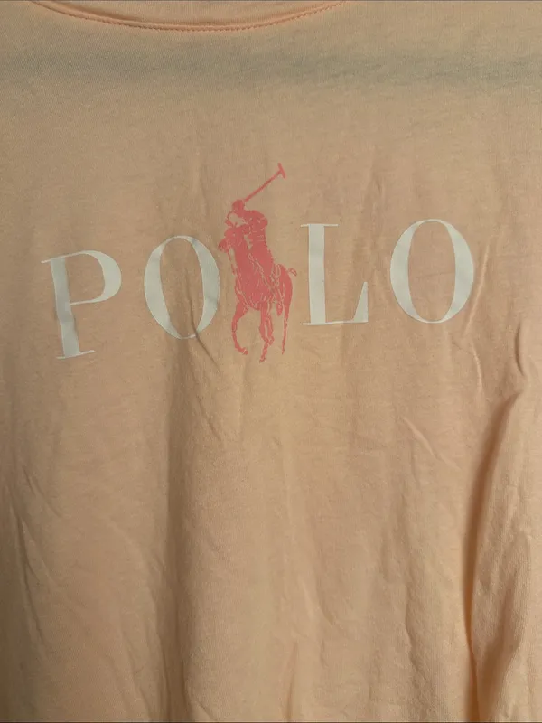 Ralph Lauren Peach Crewneck Long Sleeve Tee pajama size extra large - Image 2