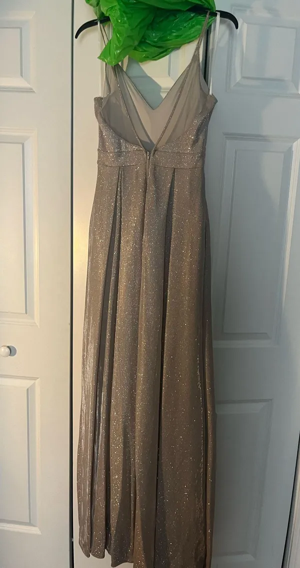 Windsor Champagne Sparkly Prom Dress - Image 2