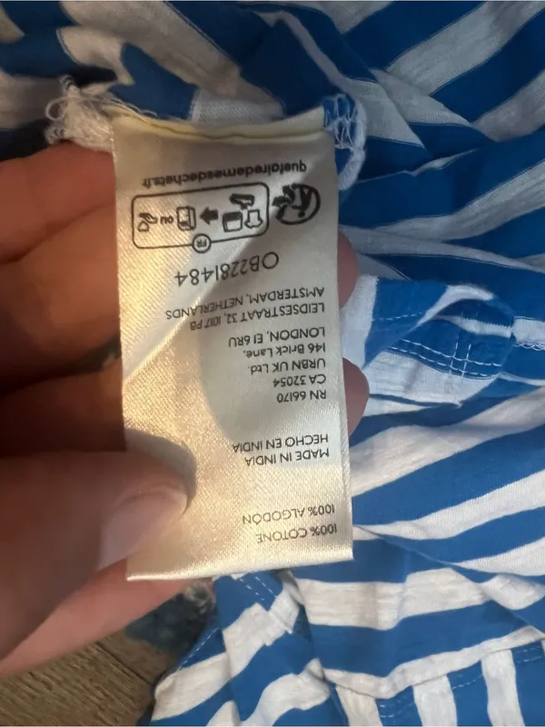Pilcro medium blue and white striped top - Image 7