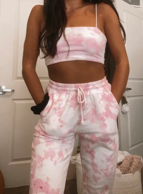 Tie Dye Sweat pants! Pink - Image 5