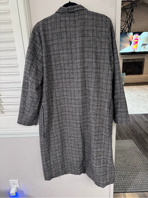 Bernardo micro-houndstooth tailored long duster coat- NWOT - Image 4