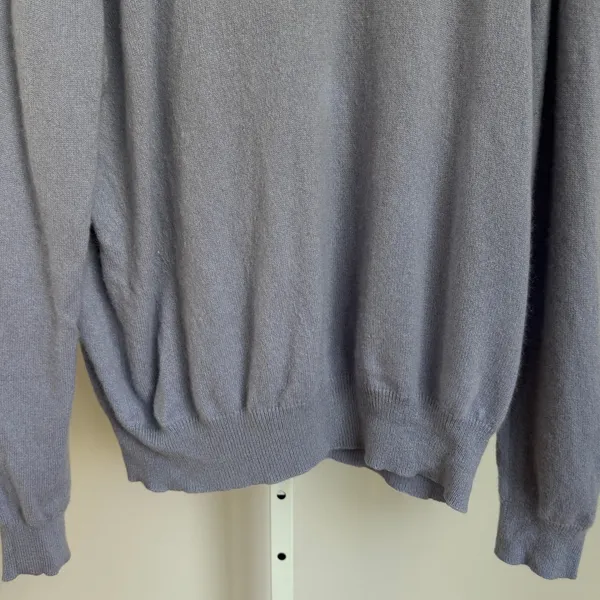 Charter Club‎ Cashmere Office Siren Academia Preppy Mock Neck Sweater XL Purple - Image 4