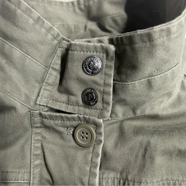 Frye Green Utility Jacket Cargo Full Zip Button Up Drawstring Waist Size XL - Image 3