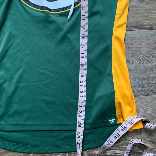 Green Bay Packers Fanatics Green/Gold Team Draft Me Lace-Up Raglan T-Shirt S - Image 5