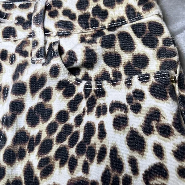 Frame‎ Womens Size 27 Ali High Rise Cigarette Leopard Print Jeans Trendy Chic - Image 14