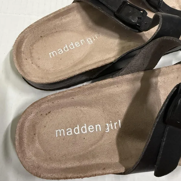 Madden Girl Bryceee Shoes Womens Size 6.5M Black Strappy Buckle Sandals Comfort - Image 5