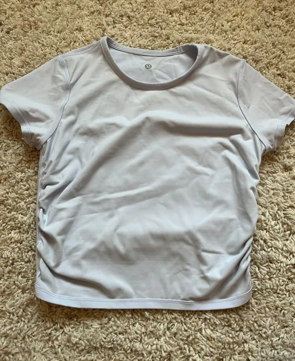 Lululemon baby blue size 4 Ribbed Nulu T-Shirt - Image 2