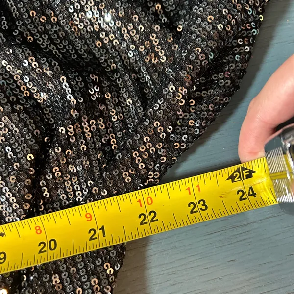 Lulu's Black Sheer Sequin Blouse | Women’s Size Medium - Image 6