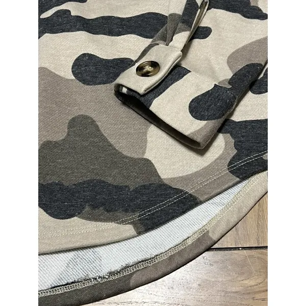 Camo Sweater Mystree Jacket S Button Outdoor Preppy Camping Western‎ Cowgirl - Image 6