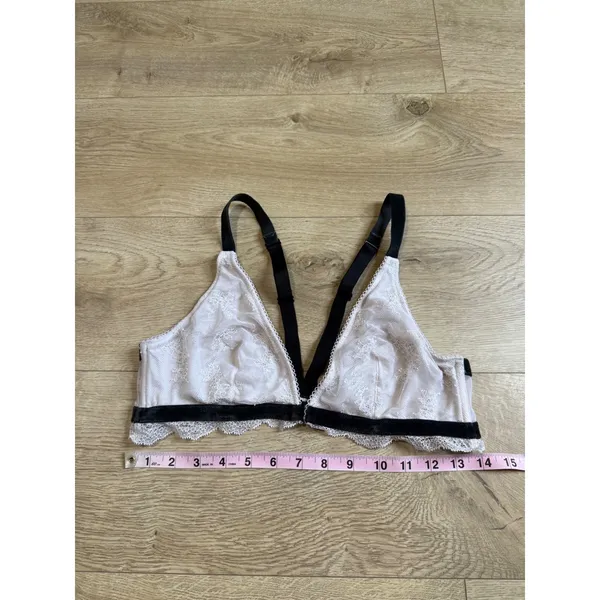 Victoria's Secret EUC Womens Bralette‎ Lined Up Lace velvet straps sexy size L - Image 2