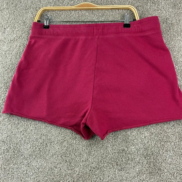 GAP Logo 1969 Fleece Short Size L Fuschia Spellout Y2K Comfy Loungewear Heritage - Image 3