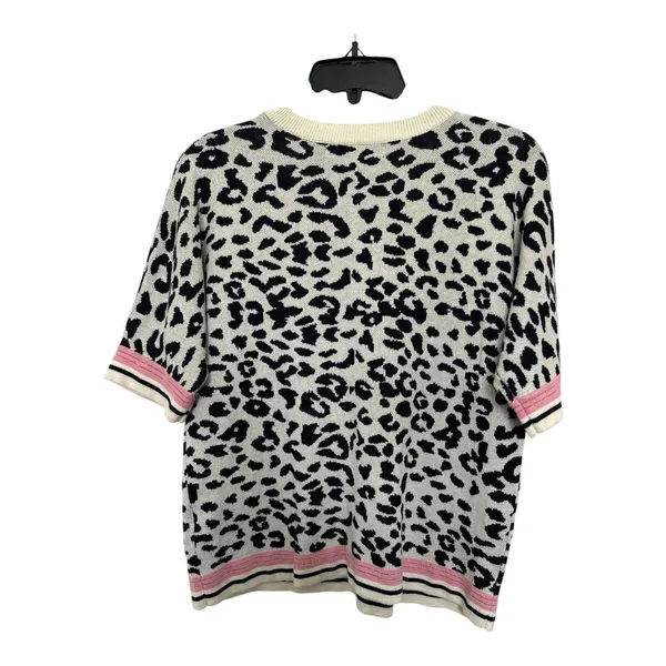 Endless Rose Anthropologie leopard print short-sleeve sweater Size S/M - Image 3