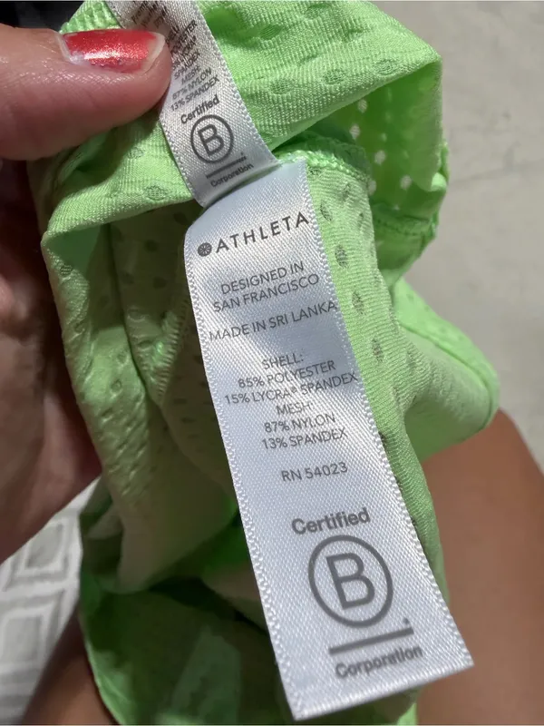 Athleta bright Green workout Tank Top XS - Image 7
