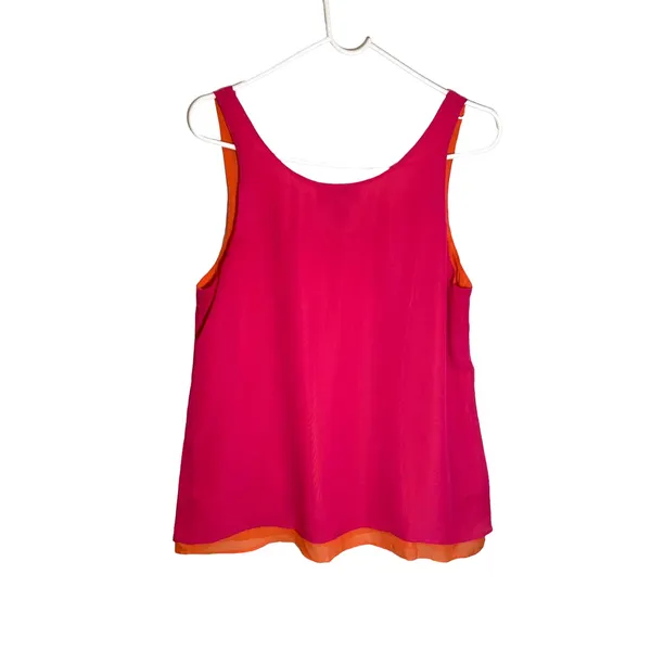 Women’s Myth Sleeveless Semi-Sheer Tank Top Tunic Pink and Orange Size L - Image 5